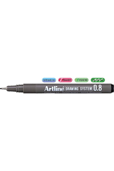 artline Technical Drawing Liner ARTLINE, Felt Tip 0.8mm - Black