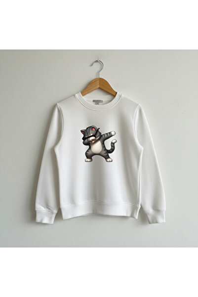 LORVEX سويت شيرت للأطفال من الجنسين برقبة دائرية، مقاس كبير، 100% قطن - مطبوع...