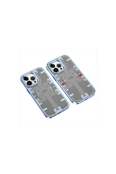 eco port iPhone 13 Pro Case Mechanical Bumper Cover - Blue