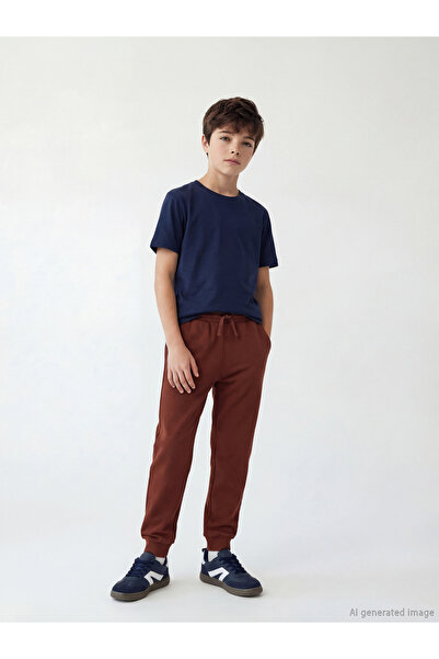 LC Waikiki Rmz Gi̇yi̇m Farkiyla Boys' Jogger Sweatpants with Waist Drawstring