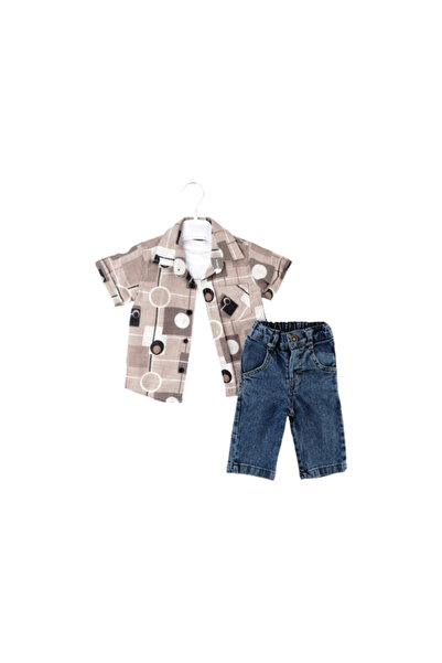 Efbey Boys' 3-piece denim set for ages 1.5 to 4 years - Made in Turkey