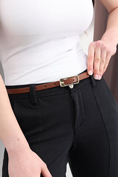 ARLIVA Gold Plated Long Buckle Women's Trouser Belt, Dress Belt, Coat Belt