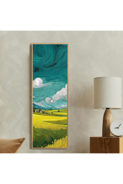 Tuba Decor Tek Parça Gerçek Ahşap dikey Panorama Çerçeveli Tablo