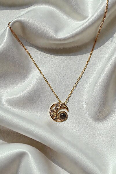 Sedoriam 100 Dilde Seni Seviyorum Projeksiyon Ay Yıldız Taşlı Kadın Kolyesi –...