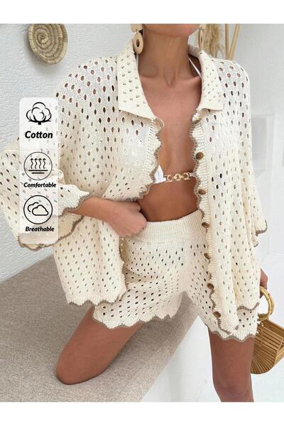 Elfin Düğmeli Gömlek Ve Şort kazak