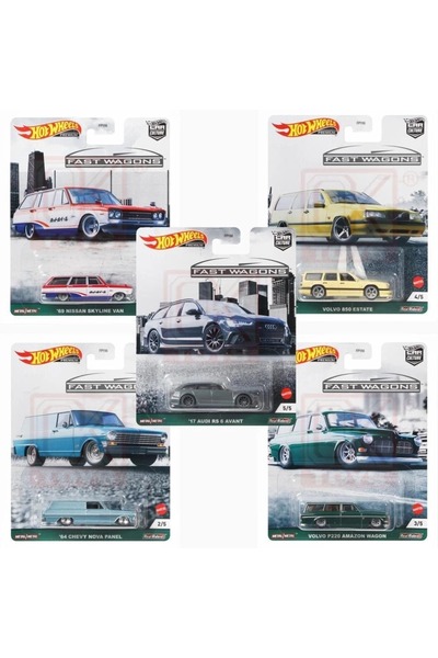 HOT WHEELS Premium Car Culture Fast Wagons 1. Set 5’li 1:64 Metal Diecast Araba
