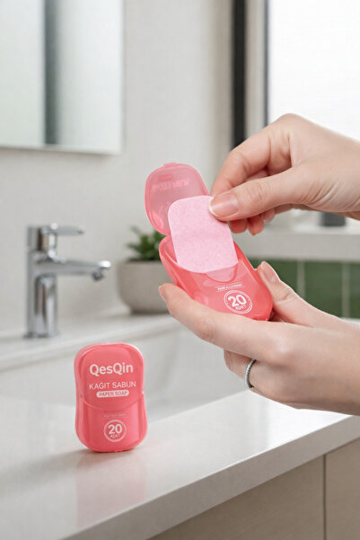 QesQin Sihirli Kağıt Sabun Taşınabilir Tek Kullanımlık El Yıkama Sabunu Hijyenik