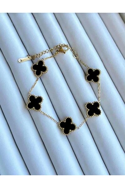 Çelik Yonca Bileklik Bordo