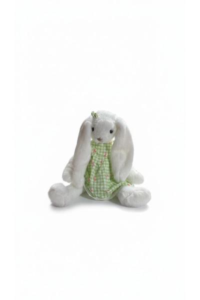 Sunman Long-Eared Rabbit in Dress 40 cm White