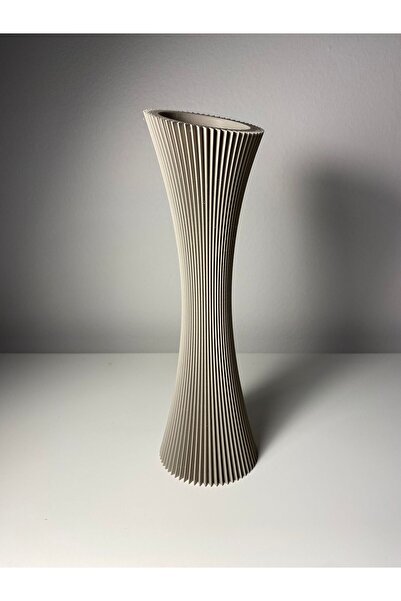 lyciadesign Lycia Design İskandinav Tarzı Çizgili Vazo - Kurutulmuş Çiçek Vazosu