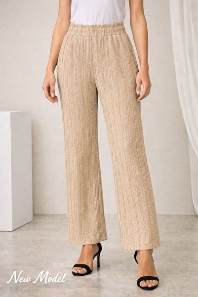 VELORA FEMME Textured (Fur-Filled) Cotton Casual Stylish Pants