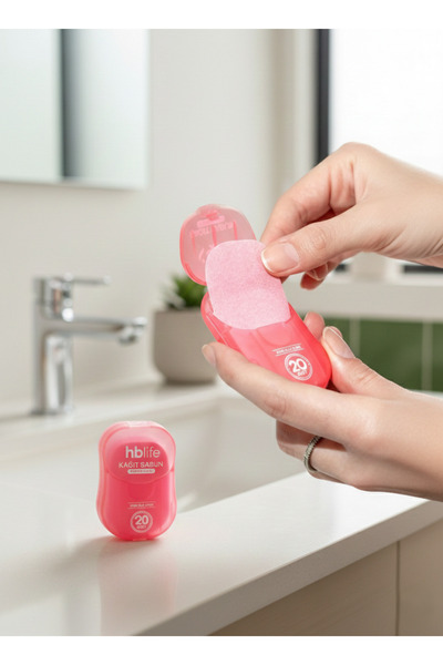 HB LİFE Sihirli Kağıt Sabun Taşınabilir Tek Kullanımlık El Yıkama Sabunu Hijy...
