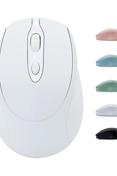 VU-TEK Mouse wireless 127, Bluetooth + WIFI, reîncărcabil, mod dual - Alb