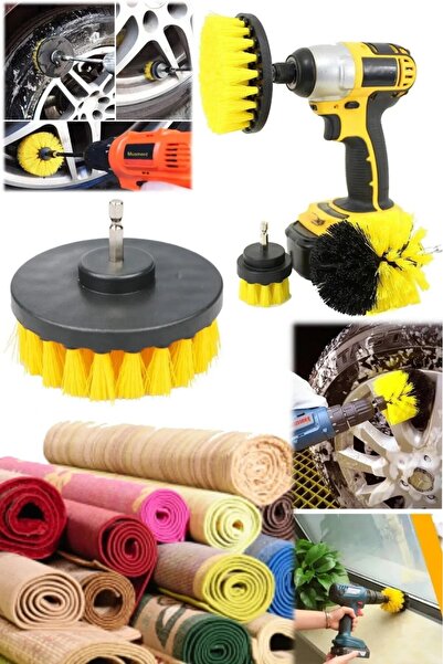 FunyaG مجموعة تنظيف مكونة من 3 فرش تنظيف للحمام، حوض الاستحمام، إطارات السيار...