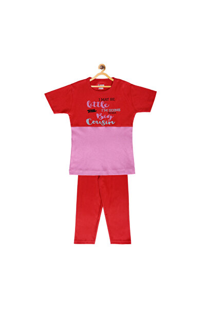 Pink Berries طقم بيجاما بناتي من قطعتين، مصنوع من القطن الخالص 100%