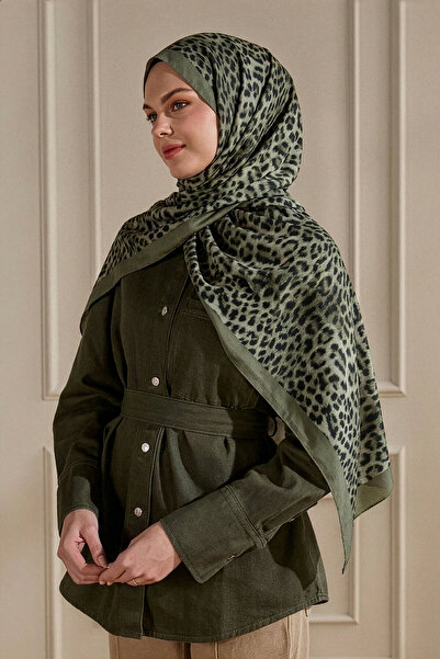 SilkTouch Çağla Leopard Patterned Shawl