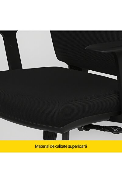 KRONSIT Scaun birou ergonomic Genova, spatar mesh, reglare spatar, 4 pozitii, role silicon, 120kg