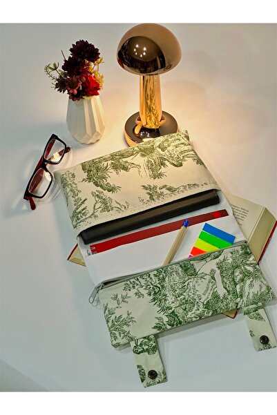 harmony dirndl Zippered Multi-Compartment Book Bag │ Patterned Book Notebook ...