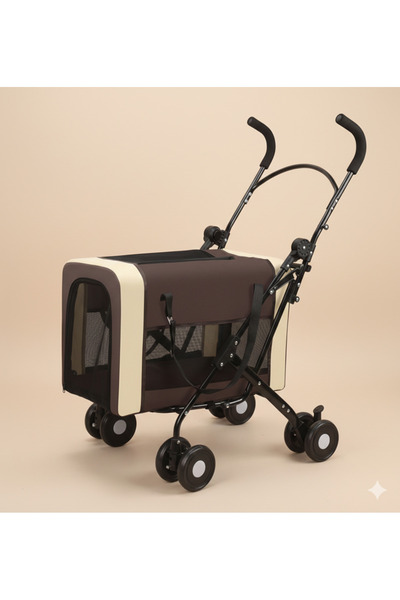 Tasma Market Ayrılabilir Pusetli Lüks Kedi Köpek Arabası - 20 kg Kapasiteli K...