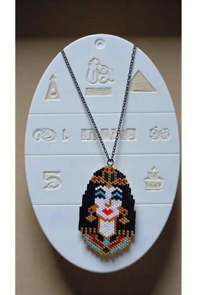 SEARD قلادة كليوباترا الفرعونية المصرية المصنوعة يدويًا من خرز ميوكي 1