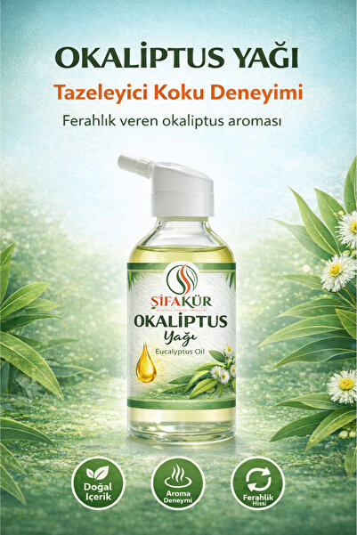 ŞİFAKÜR BİTKİSEL SAĞLIK ÜRÜNLERİ Şifakür Okaliptüs Yağı %100 Saf Doğal Aromat...