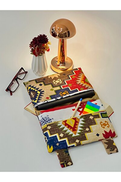 harmony dirndl Zippered Multi-Compartment Book Bag │ Patterned Book Notebook ...