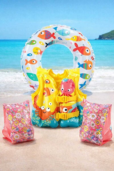 Fidan oyuncak Intex Colorful Children's Pool, Sea Swimming Learning Set – 3-P...