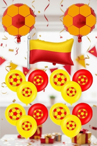 ÇITIPITISTORE مجموعة بالونات من الفويل بتصميم فريق كرة القدم ومحبيه