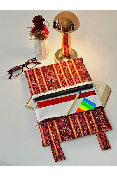 harmony dirndl Zippered Multi-Compartment Book Bag │ Patterned Book Notebook ...