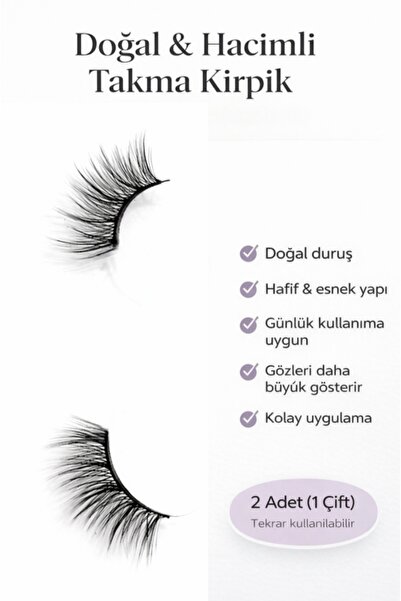 Cat Eyes Yarım Takma Kirpik | Doğal & Hacimli – Hafif ve Esnek Yapı – Tekrar Kullanılabilir