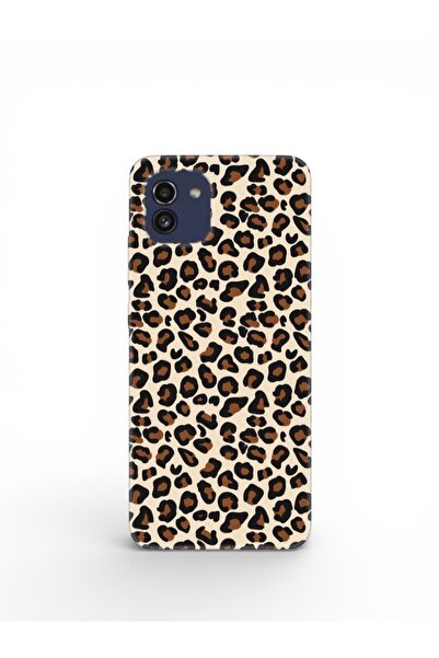 Poyem Aksesuar حافظة سامسونج A03 المتوافقة مع نمط الفهد الفاخر