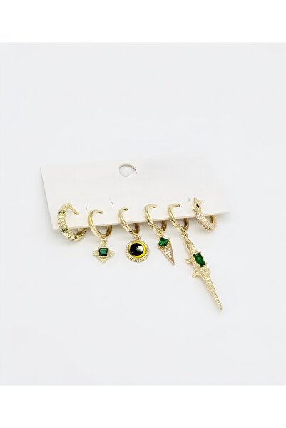 TİMSAH 6'LI KÜPE SET