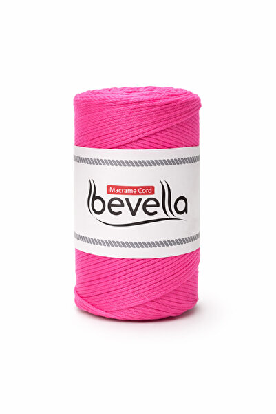 Bevella Macrame Cord Koton Neon Pink 2 mm Șnur din bumbac macrame pentru geantă