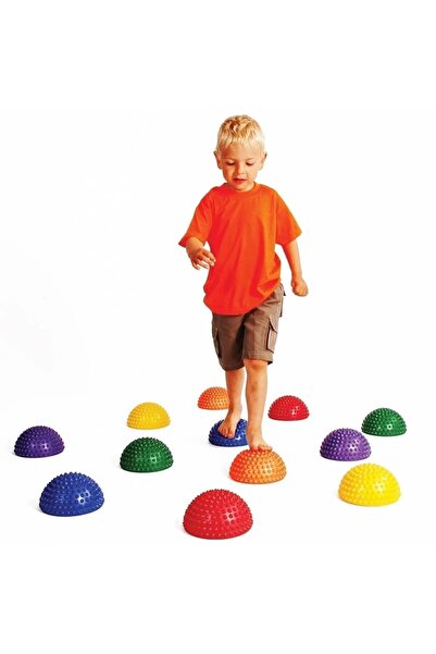 FİZYOPOL Max Stepping Stone - Dikenli Yarım Denge ve Adım Egzersiz Topu 4 lü Set
