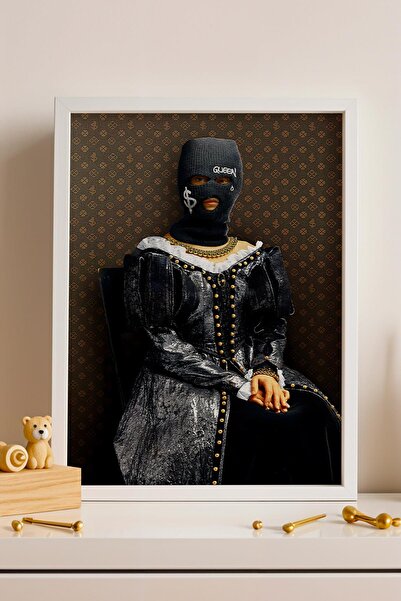 Saturn Portret cu masca de zăpadă, tablou înrămat, cadou de birou pentru șefu...