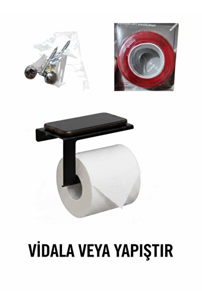 Dersel Dekor Modern Top Toilet Paper Holder with Phone Shelf Metal Bathroom A...