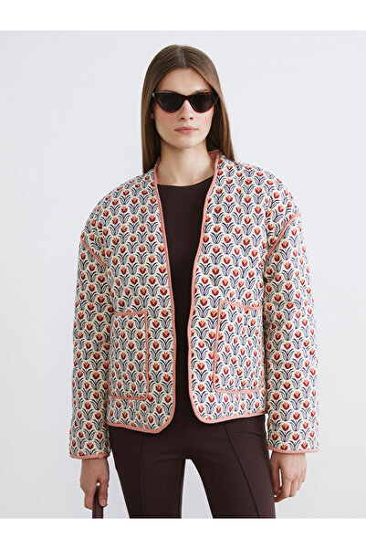 LC Waikiki New season from gulis clothing orange floral oversize women's coat