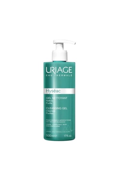 Uriage يورياج هيسياك جل منظف للوجه والجسم للبشرة الدهنية - 500 مل