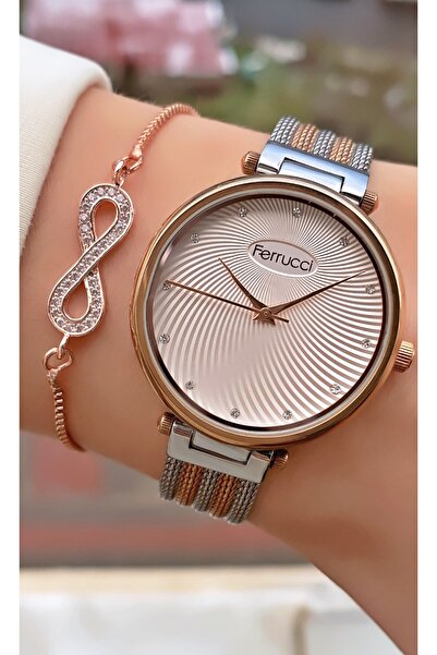 Ferrucci Brand Original Rose Silver Color 2 Years Warranty Cutting Glass Wome...