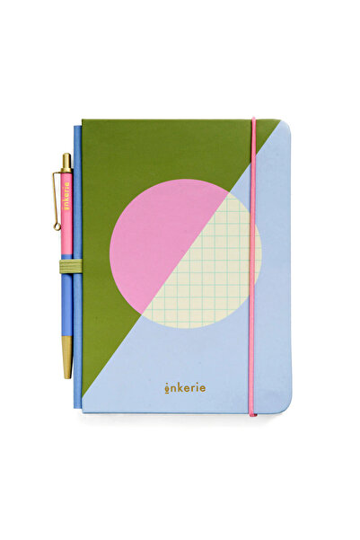 Kikkerland İnkerie Checkered Notebook and Pen Set