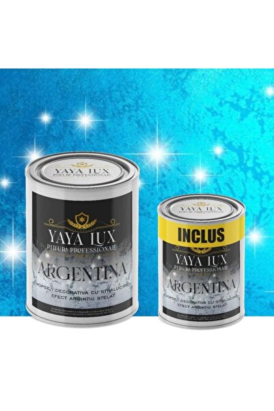 YaYa Color Pachet 2 L + 1 L Inclus, Vopsea Decorativa de Lux Argentina, Albas...