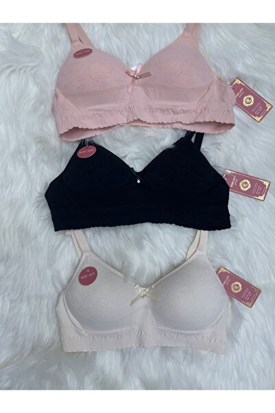 BS Rose Lady Women's Wireless and Unpadded Everyday Bra Set (3 Pieces)