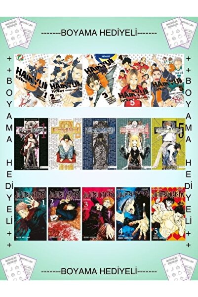 Gerekli Şeyler Boyamalı - Haikyu - Deathnote - Jujutsu Kaisen 1 - 2- 3 - 4 - ...