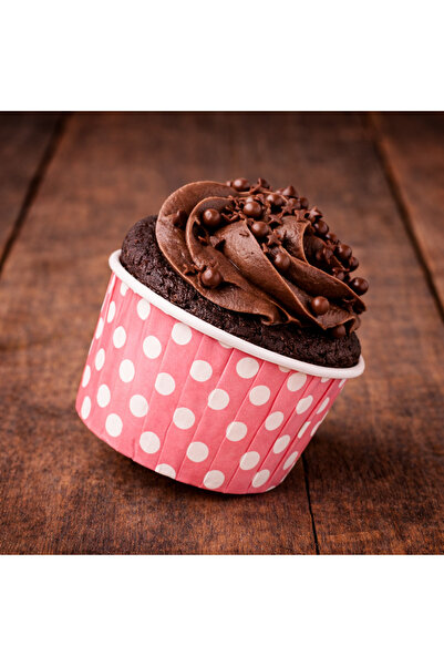 Balonsan Pink Polka Dot Muffin Cupcake Mold 50 Pieces