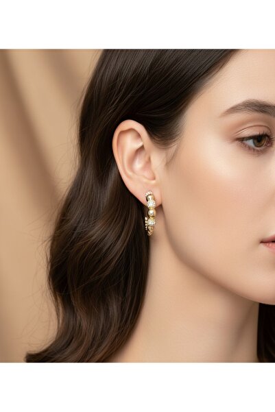 XP XUPİNG Xuping Special Series Zircon Stone Steel Earrings with Studs