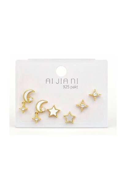 BERF JEWELLERY مجموعة من 6 أقراط