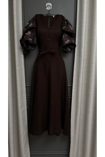 Rovanafashion Brown evening dress