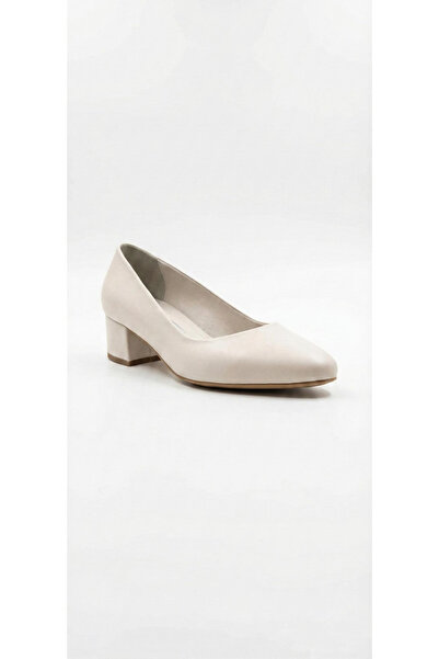 Ustalar Ayakkabı Çanta Off-White Women's Genuine Leather Heeled Shoes 715.783