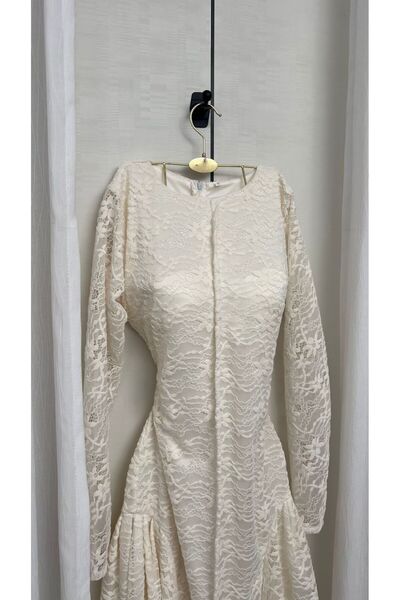 MALAZ Pleated lace dress