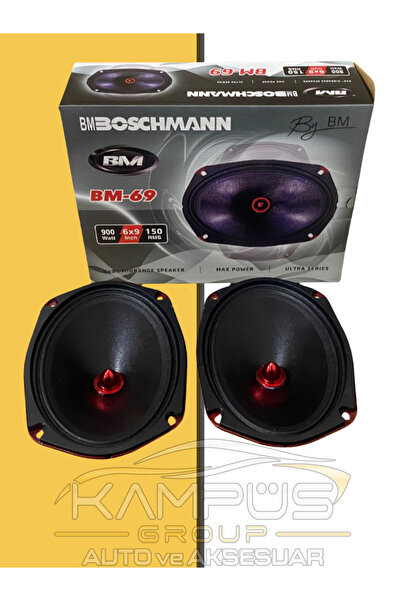 CARFACE Boschmann Bm-69 Oto Midrange Oval 6x9 Inç 900 Watt (150 Rms) 2 Adet